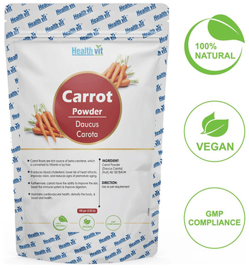 HealthVit Natural Carrot (Daucus Carota) Powder HealthVit Natural Carrot (Daucus Carota) Powder
