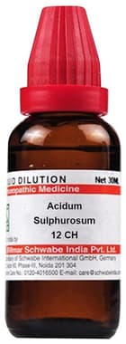 Dr Willmar Schwabe India Acidum Sulphurosum Dilution 12 CH