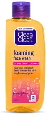 Clean & Clear Foaming Face Wash for Pimple Causing Germs | Oil-Free