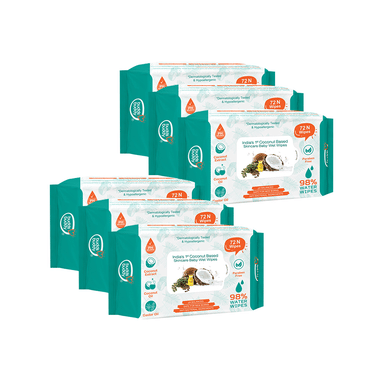 Buddsbuddy India's 1st Coconut Based Skincare Baby Wet Wipes (72 Each)