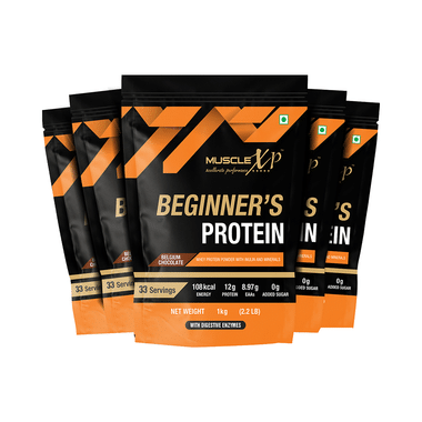 MuscleXP Beginner's Protein (1kg Each) Belgium Chocolate