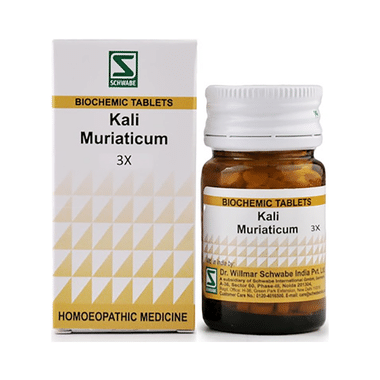 Dr Willmar Schwabe India Kali Muriaticum Biochemic Tablet 3X