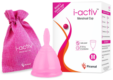 i-activ Menstrual Cup Medium with Jute Bag