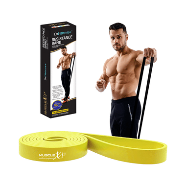 MuscleXP DrFitness+Resistance Heavy Duty Stretch Loop Band Yellow