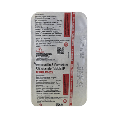 <span style='color:#626A7A'>Reguclav 625 Tablet</span>