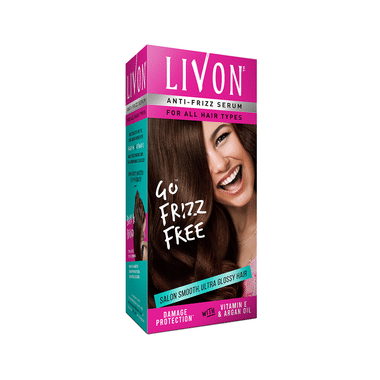 Livon Anti-Frizz Serum with Vitamin E & Argan Oil | for All Hair Types
