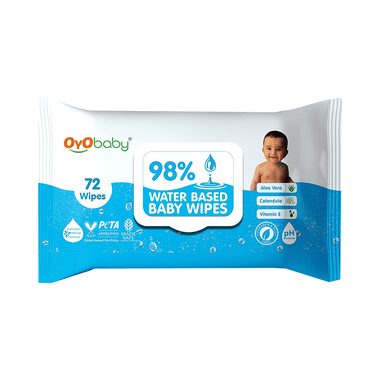 Oyo Baby 98% Water Based Baby Wipes (72 Each)