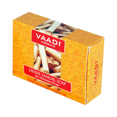 Vaadi Herbals Super Value Pack Of 6 Divine Sandal Soap With Saffron & Turmeric (75gm Each)