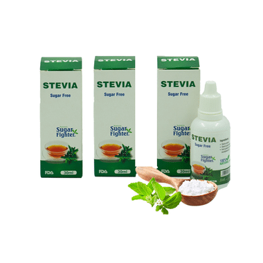 Sugar Fighter Stevia Sugar Free (30ml Each) With Sugar Fighter 200 Tablet Free