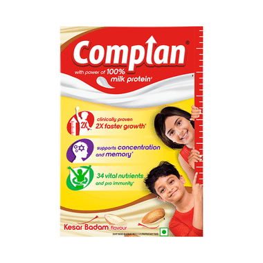 Complan Nutrition Drink Powder For Children | Nutrition Drink For Kids With Protein & 34 Vital Nutrients | Kesar Badam