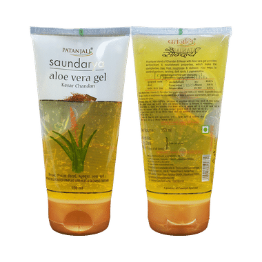 Patanjali Ayurveda Saundarya Aloe Vera Gel Kesar Chandan | Manages Pimples, Wrinkles & Skin Health