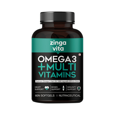 Omega 3 Fish Oil with Multivitamin Soft Gelatin Capsule for Heart, Bone & Immunity Support