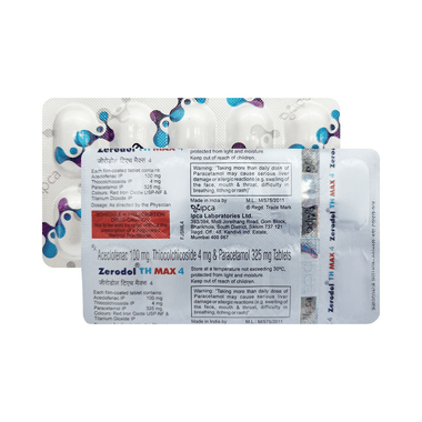 Zerodol TH Max 4mg/100mg/325mg Tablet