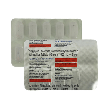 Glimisave Nexa 2mg/1000mg Tablet