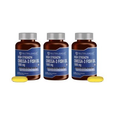 Nutrileague High Strength Omega 3 Fish Oil 1000mg Softgel Capsule (30 Each)