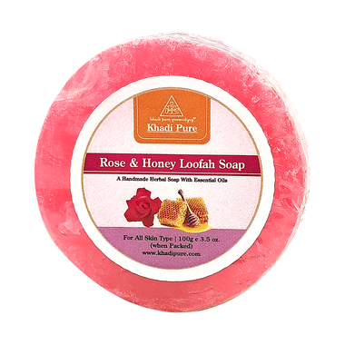 Khadi Pure Rose And Honey Loofah Soap