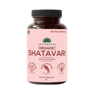 Saptamveda Organic Shatavari Veg Capsule