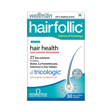 Wellman Hairfollic Hair Health Supplement Bio-Active Tablet Gluten Free