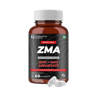 Carbamide Forte ZMA With Zinc, Magnesium & Vitamin B6 | For Muscle Recovery & Sleep Support | Tablet