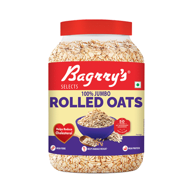 Bagrry's 100% Jumbo Rolled Oats With High Fibre & Protein | For Weight & Cholesterol Management