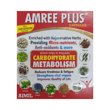 Aimil Amree Plus Capsule | Regulates Carbohydrate Metabolism & Reduces Fatigue