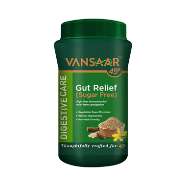 Vansaar 45+ Gut Relief Powder For Digestive Care | Helps Ease Constipation & Gas | Sugar-Free