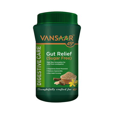 Vansaar 45+ Gut Relief Powder for Digestive Care | Helps Ease Constipation & Gas | Sugar-Free