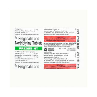 Pregeb NT 75mg/10mg Tablet