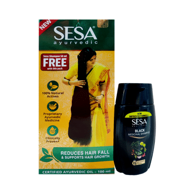 Sesa Ayurvedic Hair Oil | Reduces Hair Fall & Supports Hair Growth Oil With 50ml Sesa Shampoo Free