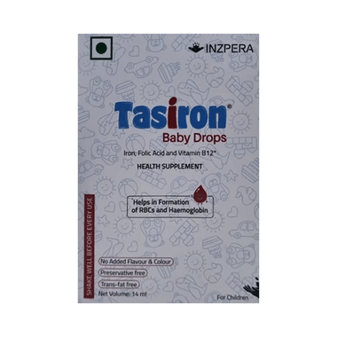 Tasiron Baby Drops With Ferric Di-Phosphate & Folic Acid For RBC & Haemoglobin Formation