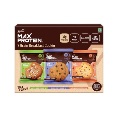 RiteBite Max Protein Cookie With 10g Protein And 4g Fiber (55gm Each) Assorted