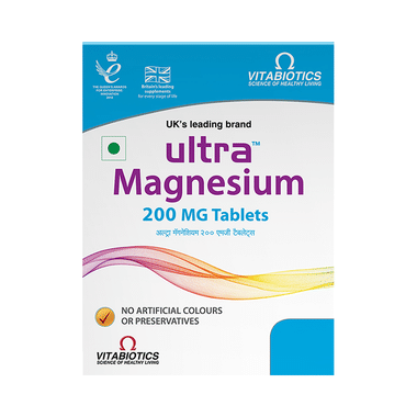 Ultra Magnesium 200mg Tablet | Mineral Support Tablet Gluten Free