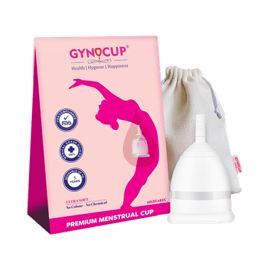 Gynocup White Reusable Menstrual Cup Medium