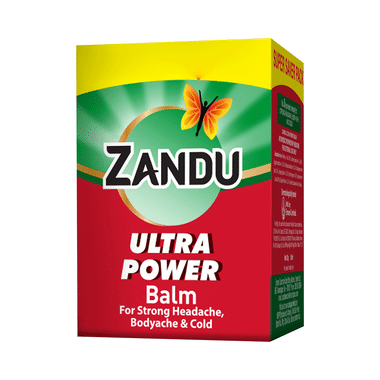 Zandu Ultra Power Balm | For Pain Relief From Strong Headache, Bodyaches & Cold | Bone, Joint & Muscle Care