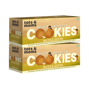 Tots and Moms Millet Jaggery Cookies (150gm Each) Nuts & Seeds