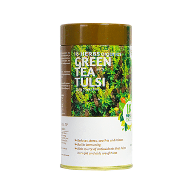 18 Herbs Organics Green Tea Bag (1.25gm Each) With Tulsi