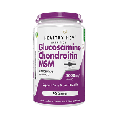 HealthyHey Nutrition Glucosamine + Chondroitin & MSM Capsule