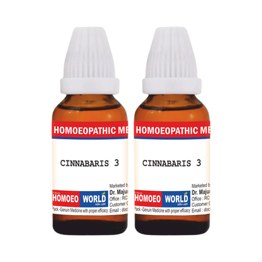 Dr. Majumder Homeo World Cinnabaris Dilution (30ml Each) 3 CH