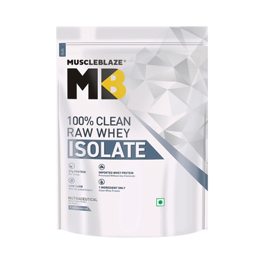 MuscleBlaze 100% Clean Raw Whey Protein Powder Isolate | Unflavoured