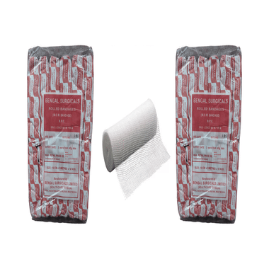 Absorbent Cotton Medical Gauze Roll Bandage (12 Each) 10cm X 5m