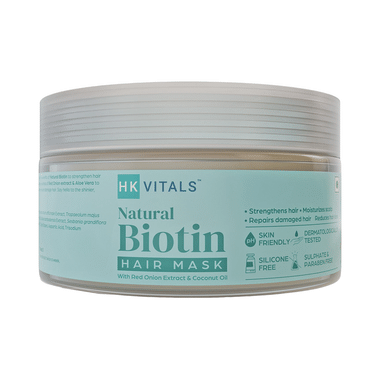 HK Vitals by HealthKart Natural Biotin Hair Mask, Strengthens Hair, Repairs Damaged Hair & Reduces Hair Loss, All Hair Types