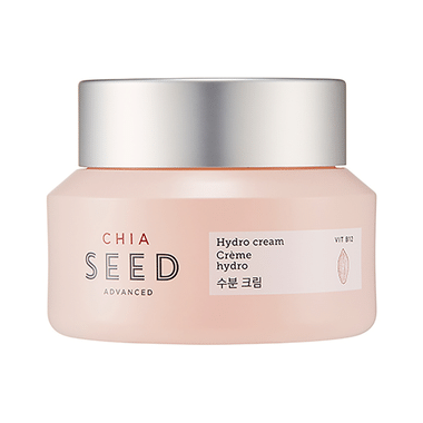 The Face Shop Chia Seed Hydro Cream With Vitamin B12 & Chia Seeds, 24Hr Intense Hydration Face Moisturizer