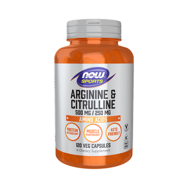 Now Foods Arginine & Citrulline 500mg/250mg Capsule
