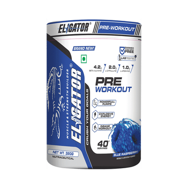 Eligator Pre Workout Powder Blue Raspberry