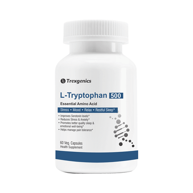 Trexgenics L-Tryptophan 500mg Veg. Capsules