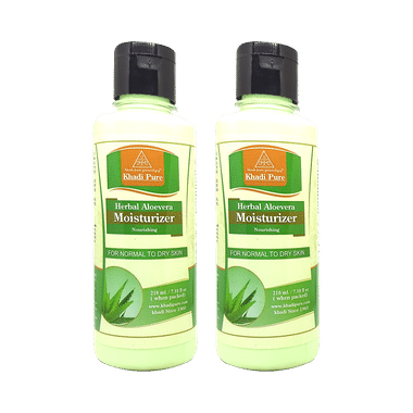 Khadi Pure Herbal Aloevera Moisturizer (210ml Each)