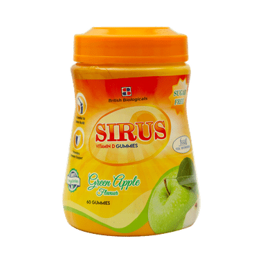 Sirus Vitamin D Gummy Green Apple Sugar Free