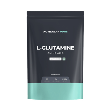 Nutrabay 100% L-Glutamine Amino Acid For Muscle Recovery & Immunity | Unflavoured