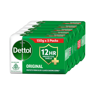 Dettol Original Germ Defence Bathing Soap Bar (150gm Each)