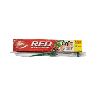 Dabur Red Toothpaste For Healthy Teeth & Gums | Fights Dental Problems With Toothbrush Free
